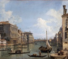View of the Grand Canal towards the Punta della Dogana from Campo San Vio