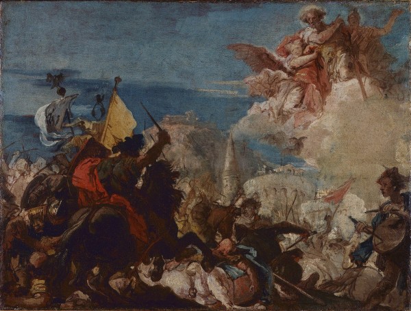 I Santi Faustino e Giovita appaiono in difesa di Brescia assaltata da Nicola Piccinino nel 1438
