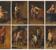 Eight Figures Studies of Peasants and Shepherds