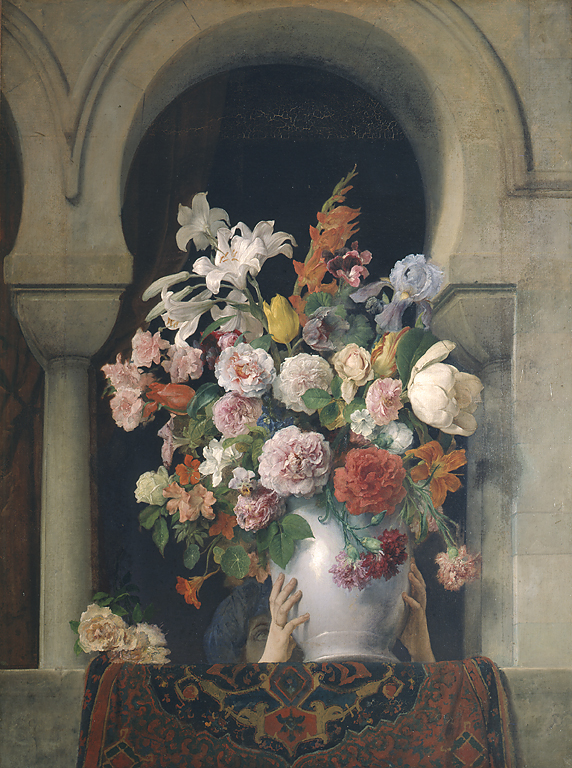 Vaso Di Fiori.Vase Of Flowers On The Window Of A Harem Pinacoteca Di Brera