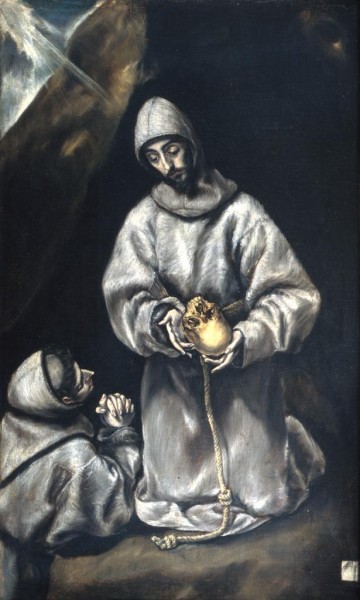 San Francesco medita sulla morte