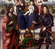 Madonna and Child Enthroned with Saints John the Baptist and Florian