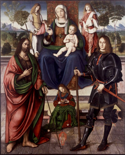 Madonna and Child Enthroned with Saints John the Baptist and Florian