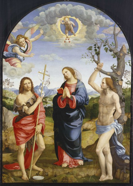 La Vergine annunciata e i Santi Giovanni Battista e Sebastiano