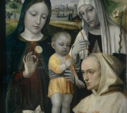 Madonna con il Bambino, Santa Caterina da Siena e un monaco certosino