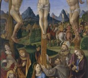 Crucifixion with Saints Catherine, Francis, Bonaventure (?) and John (?)