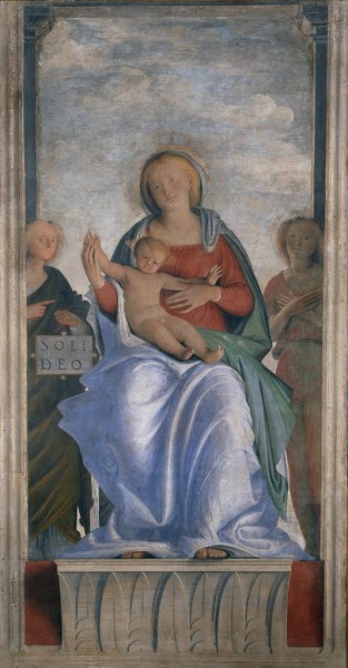 Madonna and Child with Two Angels (“Soli Deo” Madonna)