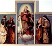 The Assumption of the Virgin with St.Mark and St. Jerome, St. Catherine of Alexandria and St. Clare; St. Francis