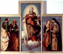 The Assumption of the Virgin with St.Mark and St. Jerome, St. Catherine of Alexandria and St. Clare; St. Francis