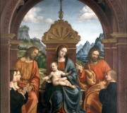 Madonna con Bambino, i Santi Giacomo e Filippo e la famiglia di Antonio Busti