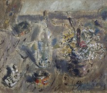 Still Life with Flowers and Bottle