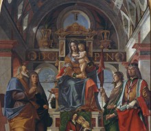Madonna and Child enthroned with St. Andrew, St. Monica, St. Ursula and St. Sigismund