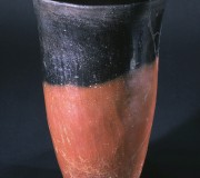 Black Topped Red Ware Beaker with Everted Rim