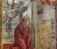 Annunciazione a Sant’Anna, sullo sfondo San Gioacchino e l’Angelo