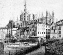 Demolizione del monastero di S. Salvatore per la costruzione della Galleria a Milano