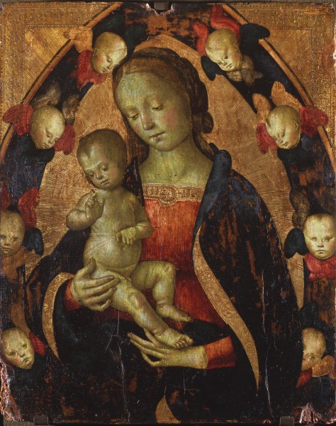 Madonna con il Bambino in una mandorla di cherubini