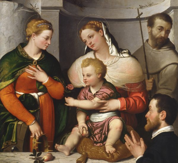 Madonna col Bambino e i santi Caterina, Francesco e l’offerente