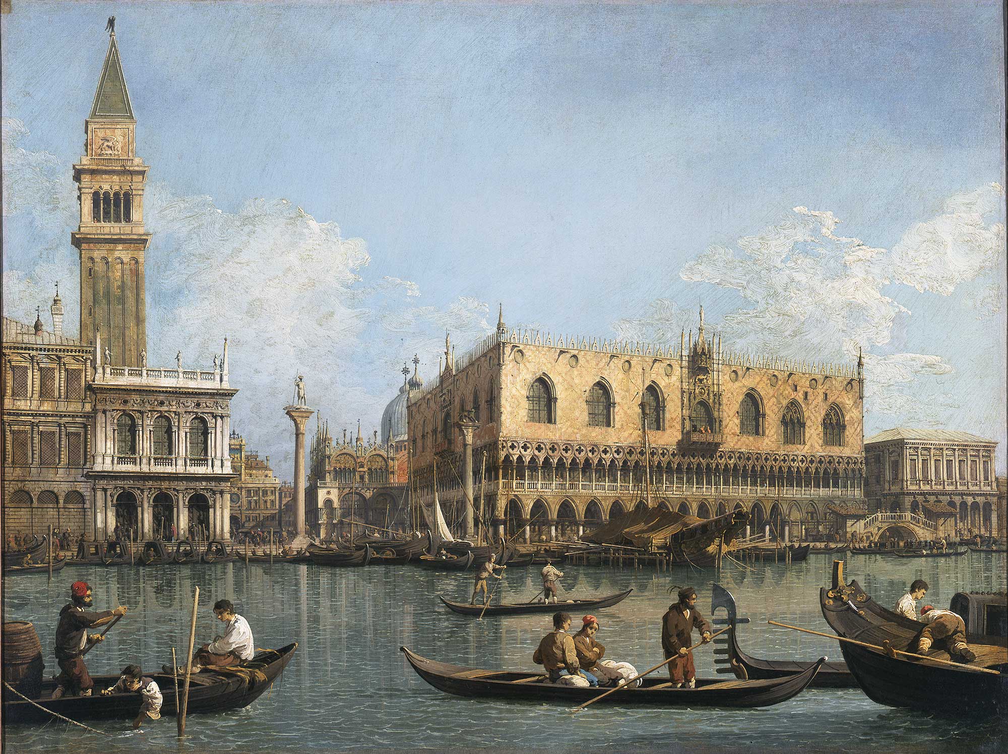19 - Canaletto, <em>Veduta del bacino di San Marco dalla Punta della Dogana </em>