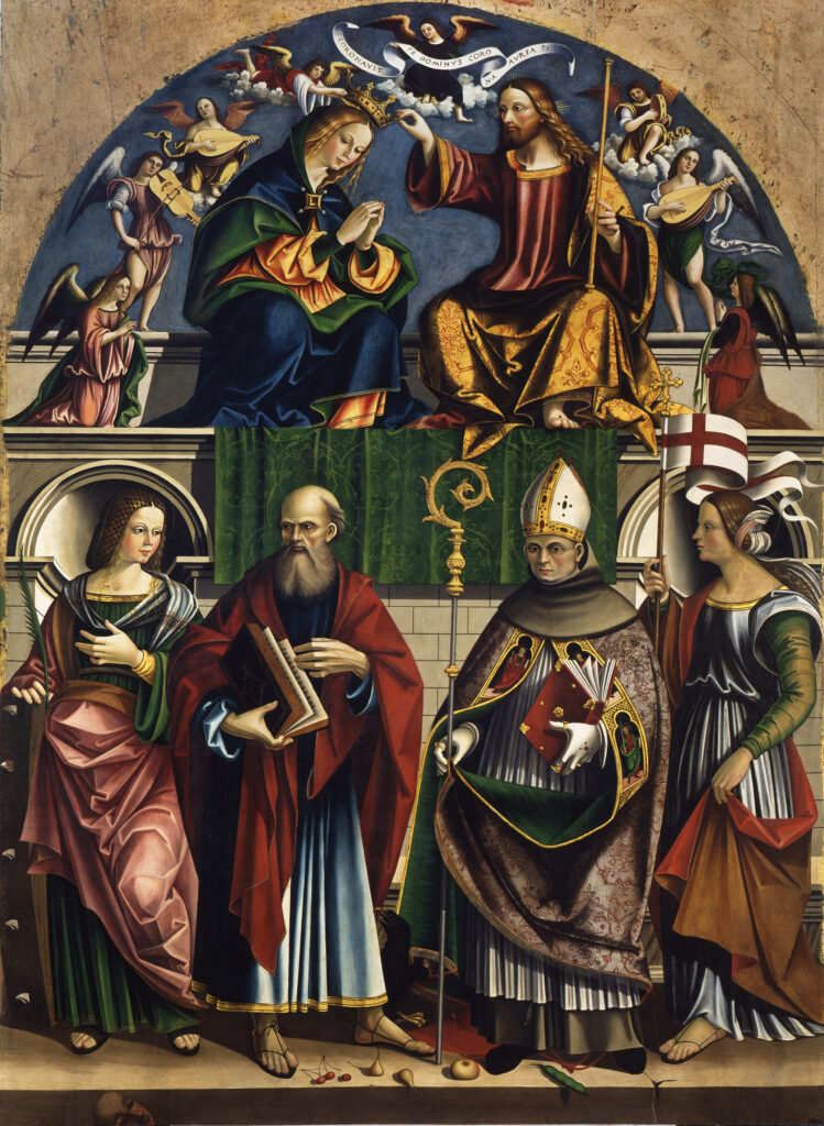 Incoronazione della Vergine con i santi Caterina d’Alessandria, Giovanni Evangelista, Bonaventura e Orsola