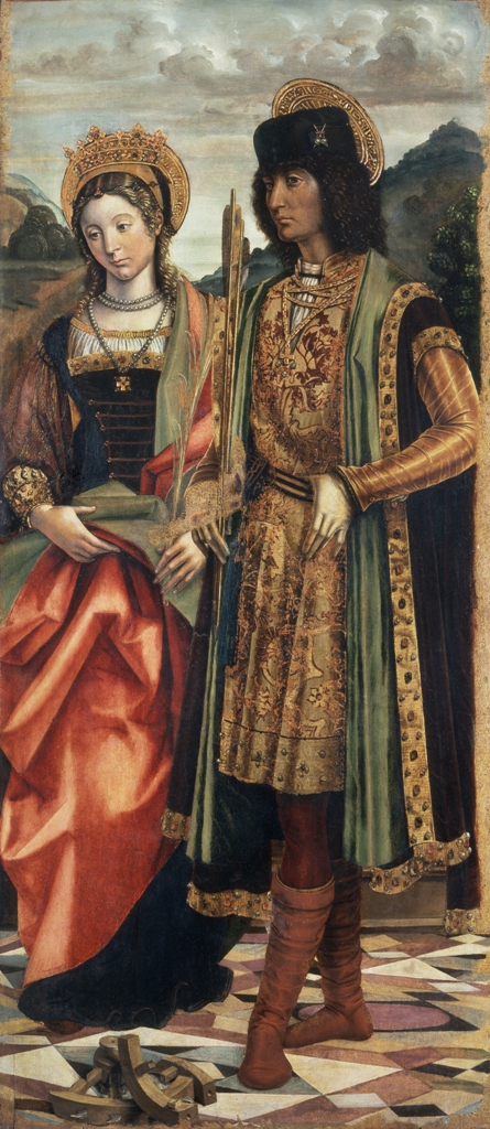Santa Caterina d&#8217;Alessandria e san Sebastiano
