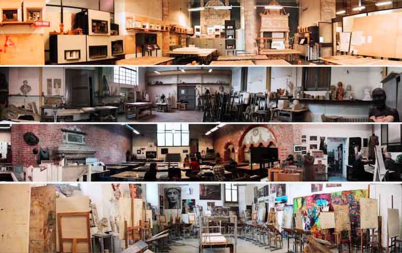 07 -  Accademia di belle arti di Brera, accesso scalone biblioteca braidense e accesso alternativo Biblioteca Braidense