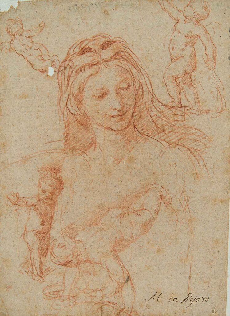 Studio per testa di Iole e quattro putti