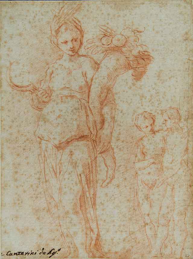 Studio per Pomona e altre due figure