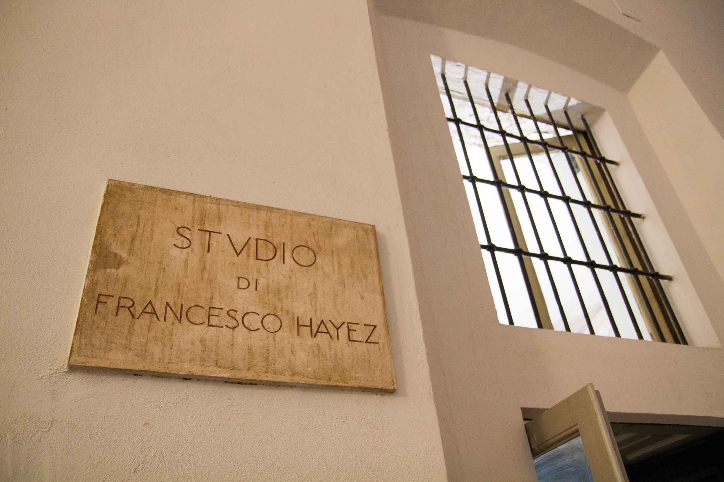 17 - Studio di Francesco Hayez e verso l’atrio dei Gesuiti