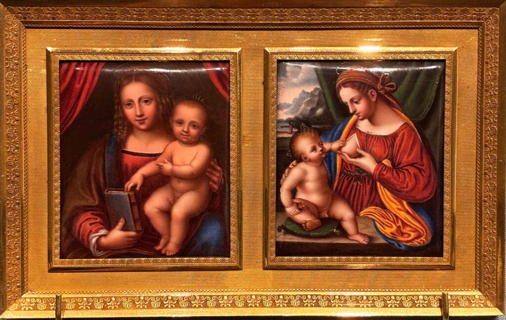Dittico &#8211; Madonna col Bambino (copia da B. Luini, già da F. Melzi), Madonna col Bambino e San Giovannino (da B. Luini)
