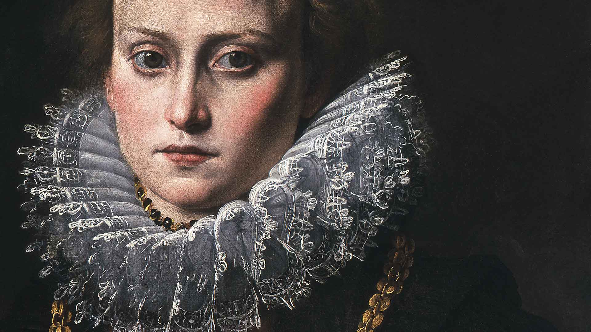dettaglio Ritratto di gentildonna di Tanzio da Varallo