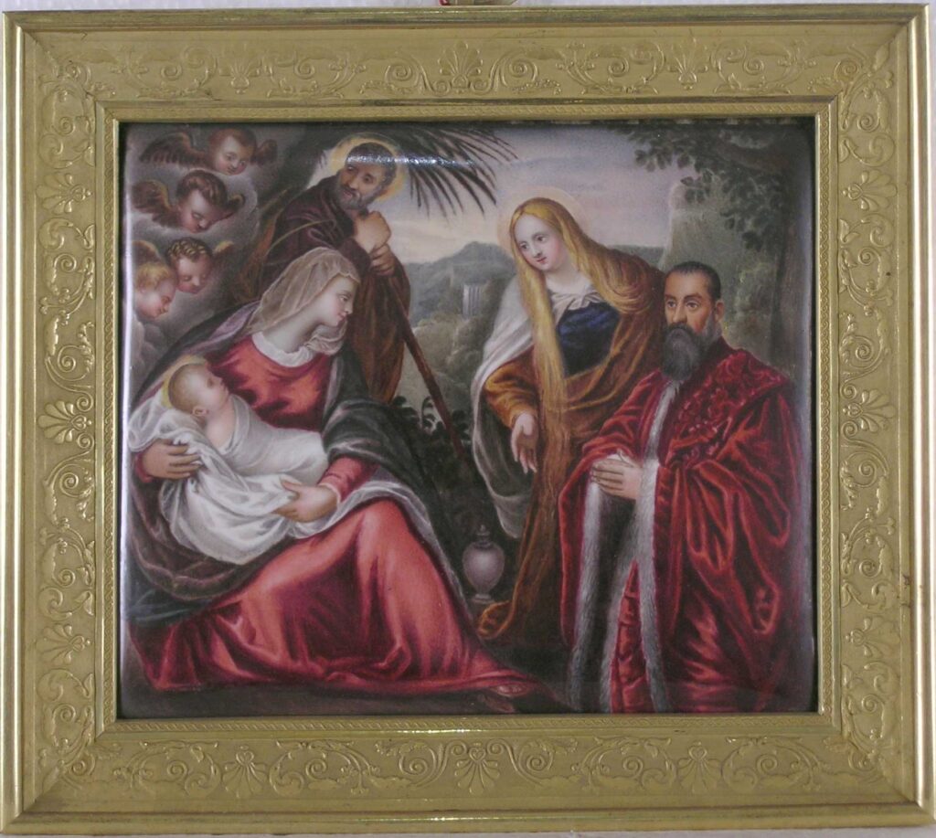 Natività con Maddalena e donatore (o Sacra famiglia) (dal Tintoretto)