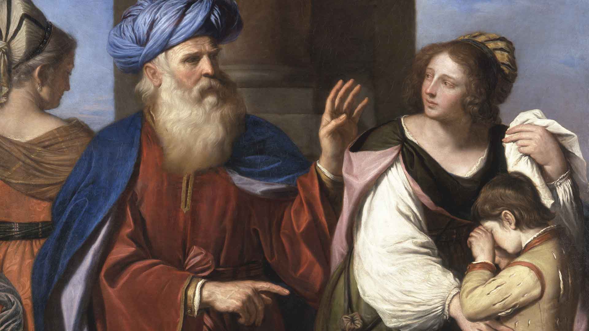 Abramo ripudia Agar e Ismaele di Guercino