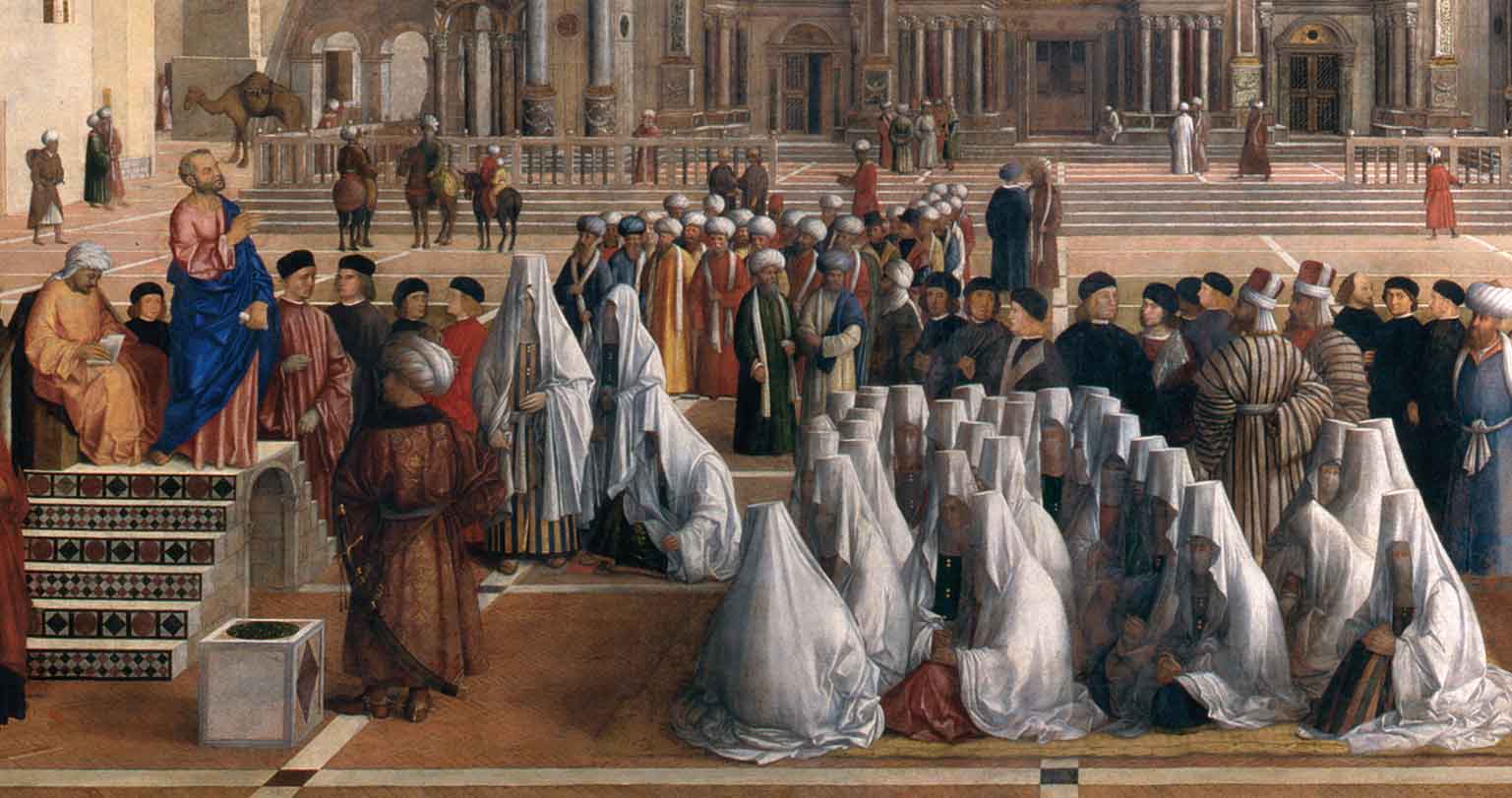 dettaglio della Predica di San Marco in una piazza di Alessandria d’Egitto