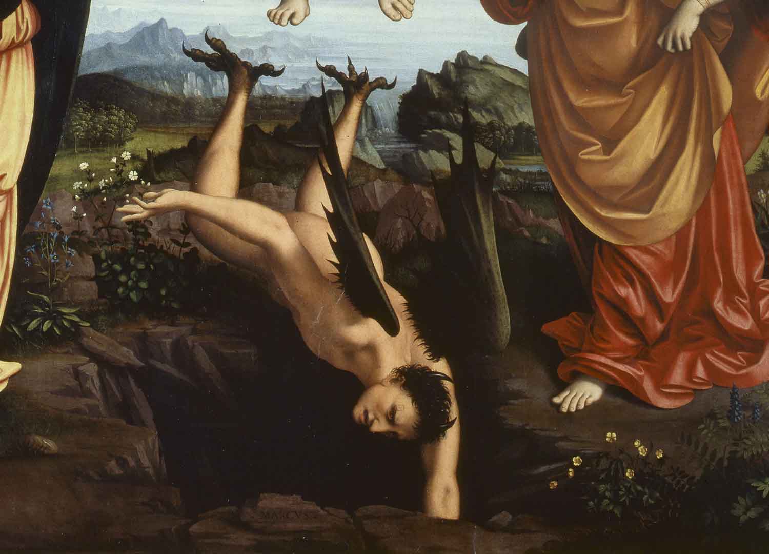 dettaglio de I tre arcangeli, Marco d'Oggiono